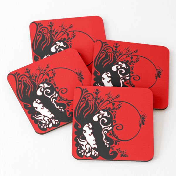 Item preview, Red, Black and White Abstract Face designed and sold by madlil.