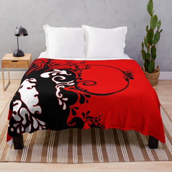 Item preview, Red, Black and White Abstract Face designed and sold by madlil.