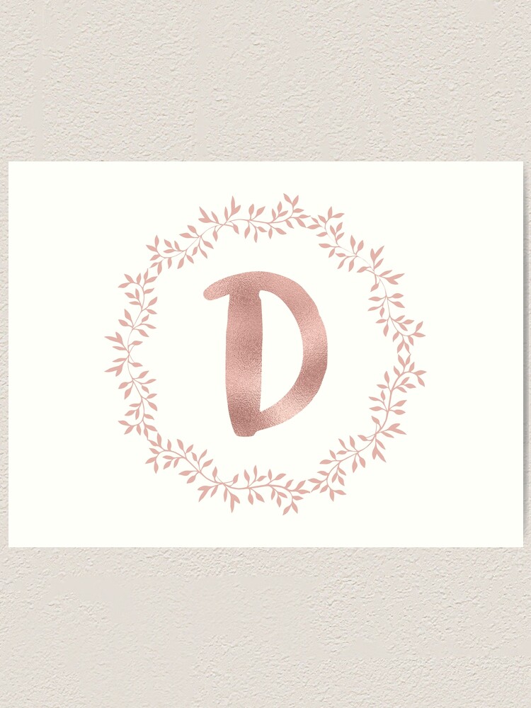 Letter F Rose Gold Pink Initial Monogram Sticker by Nature Magick