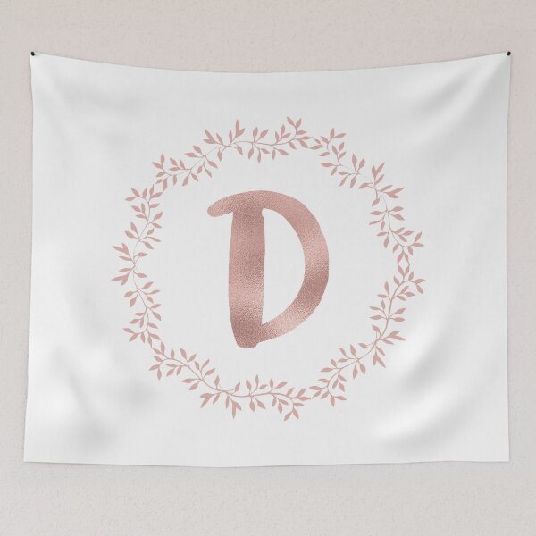 Item preview, Rose Gold Monogram D - Pink Letter D designed and sold by MysticMagpie.