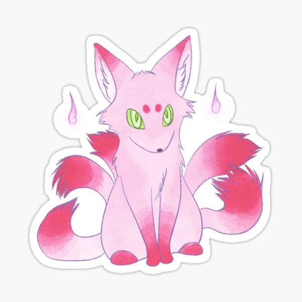 The Sakura Kitsune Sticker