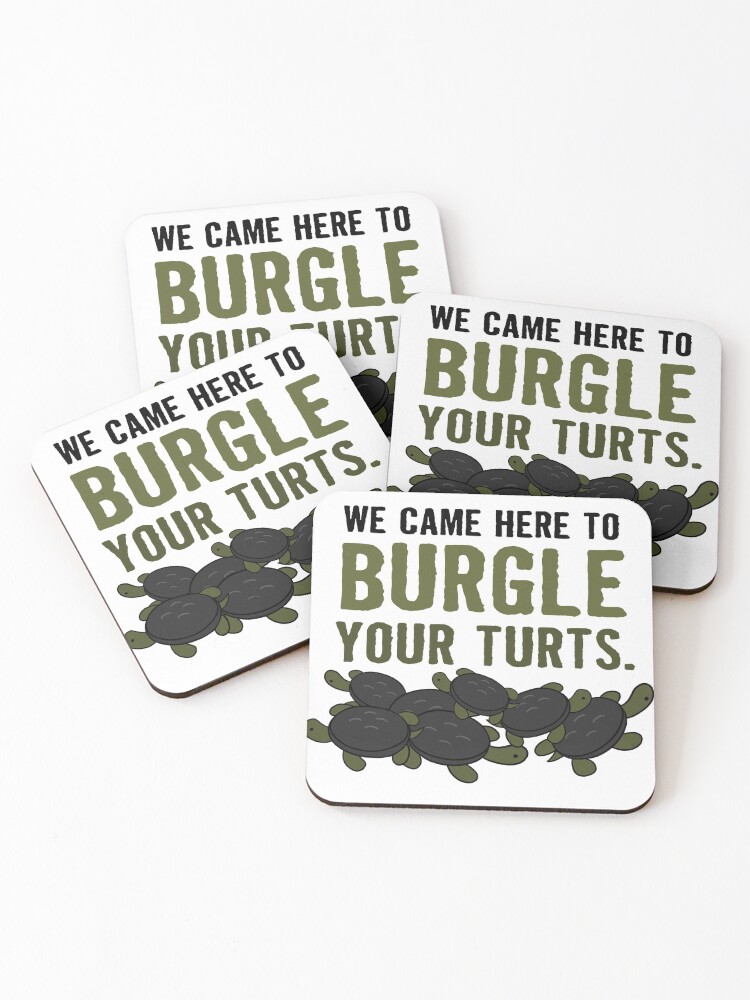 Thumbnail 1 of 5, Coasters (Set of 4), "Burgle Your Turts" - Over the Garden Wall turtles designed and sold by cqdesign.