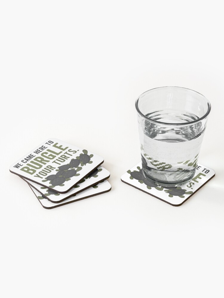 Thumbnail 2 of 5, Coasters (Set of 4), "Burgle Your Turts" - Over the Garden Wall turtles designed and sold by cqdesign.