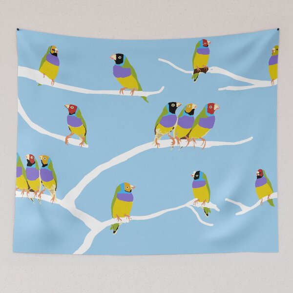 Item preview, The Gouldian Finch (Erythrura gouldiae) designed and sold by ChrissyWild.