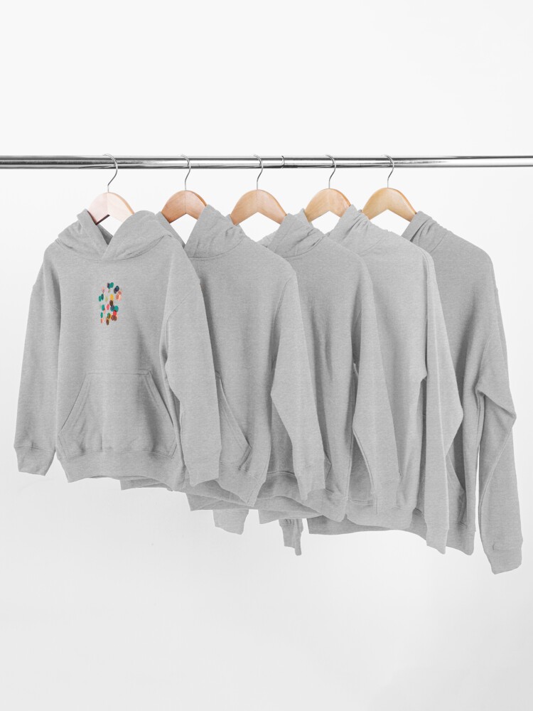 Alternate view of Tropical rain dots - Orange green yellow Kids Pullover Hoodie