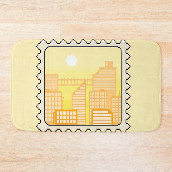Item preview, Pixel City Skyline Stamp designed and sold by MetallicWings15.