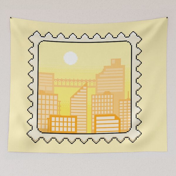 Item preview, Pixel City Skyline Stamp designed and sold by MetallicWings15.