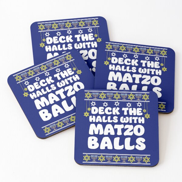 Item preview,  Jewish Hanukkah Gift Deck Halls With Matzo Balls designed and sold by maindeals.