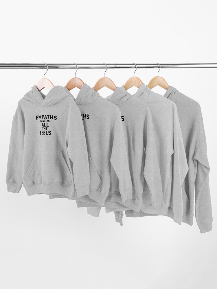 Alternate view of Empaths give me all the feels Kids Pullover Hoodie