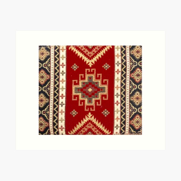 Classic Armenian Carpet Design Art Print