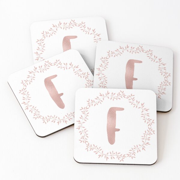 Item preview, Rose Gold Monogram F - Blush Pink Letter F designed and sold by MysticMagpie.