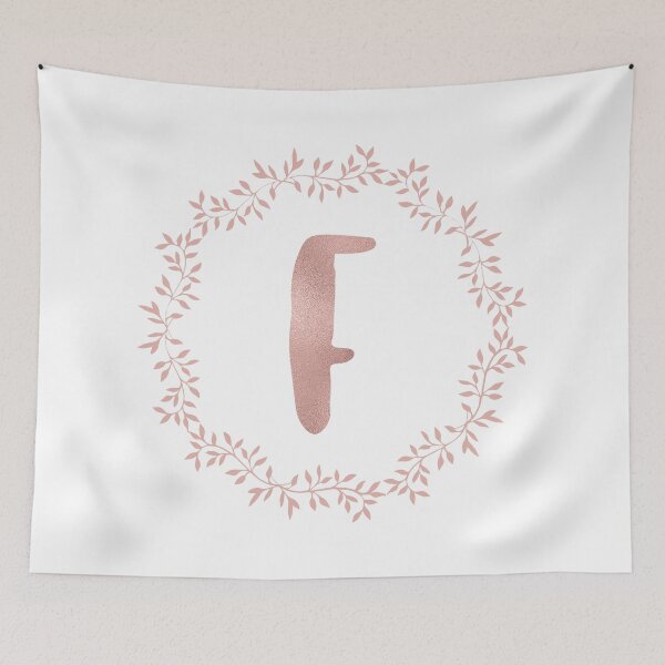 Item preview, Rose Gold Monogram F - Blush Pink Letter F designed and sold by MysticMagpie.