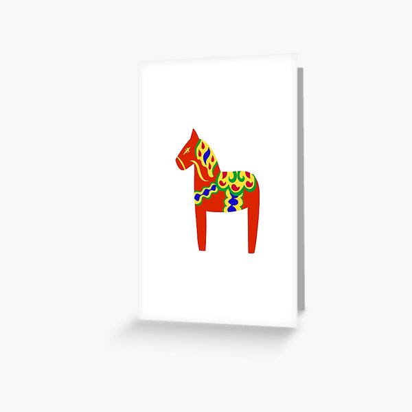 Dala Horse (Traditional) Greeting Card