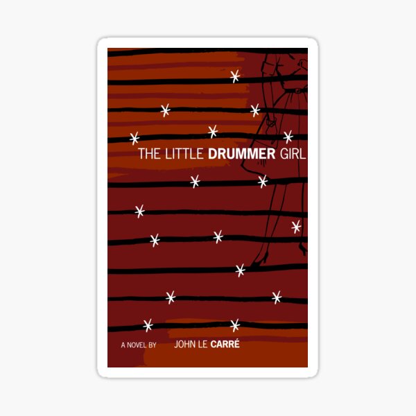 "The Little Drummer Girl Book cover design" Sticker by jackbooks Redbubble