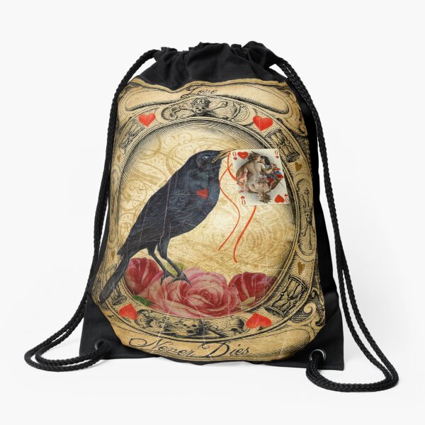 Love Never Dies Drawstring Bag