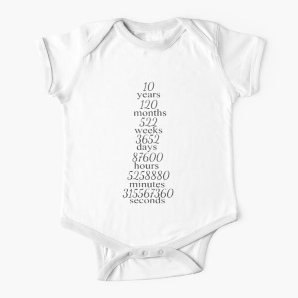 10 Years Of Recovery Baby One Piece By Soberteeco Redbubble