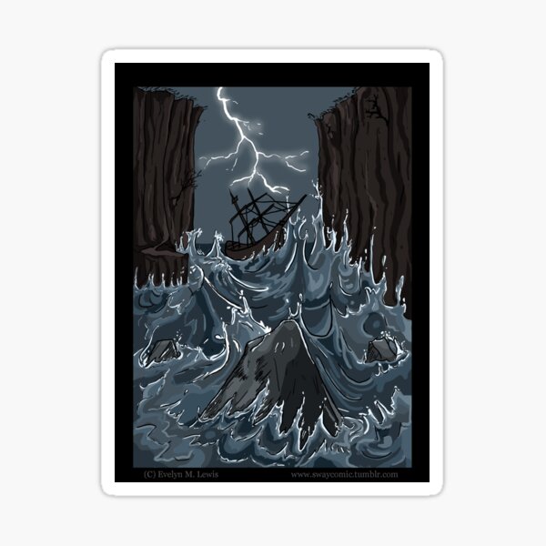 Ship in the Storm Sticker