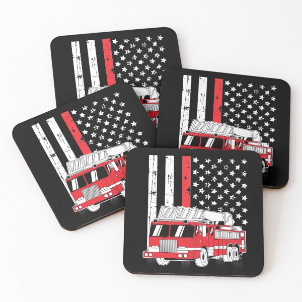 Item preview, Thin Red Line Firetruck designed and sold by teesaurus.