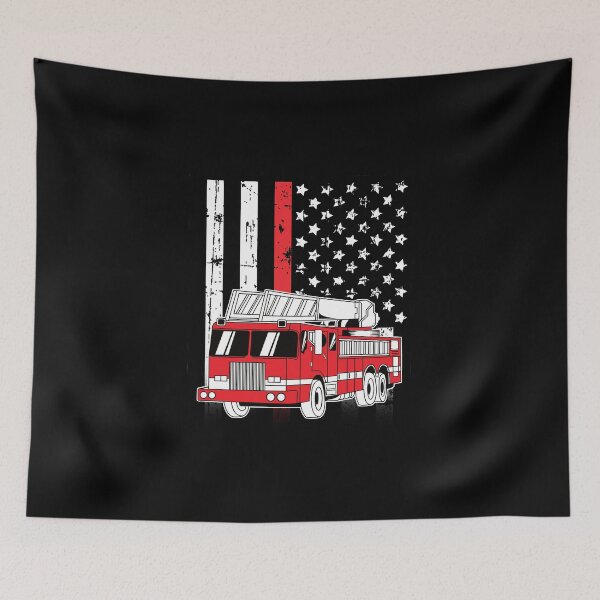 Item preview, Thin Red Line Firetruck designed and sold by teesaurus.