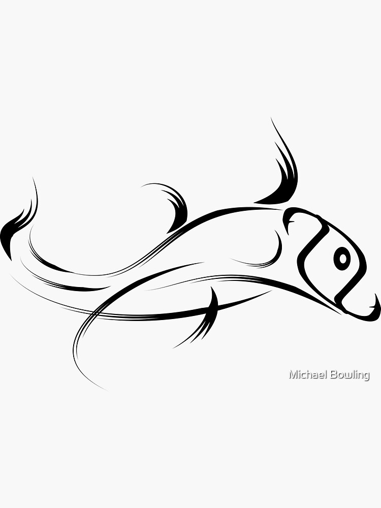 "Tribal Fish" Sticker for Sale by kymike Redbubble