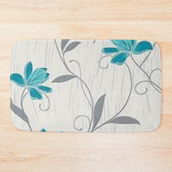 Item preview, Teal And Gray Floral Pattern print on home decor, accessories, apparel, stickers, gifts. PRICES VARY.  Click here   https://lduke47.redbubble.com  designed and sold by lduke47.