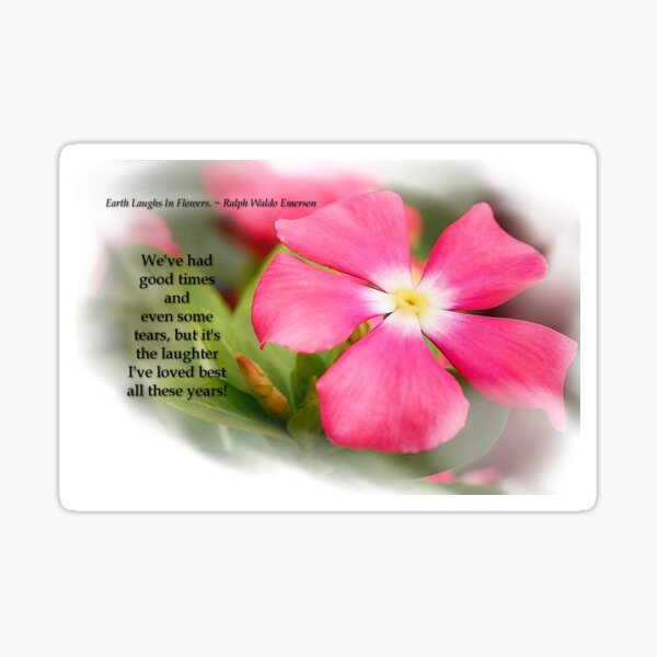 Earth Laughs in Flowers Sticker