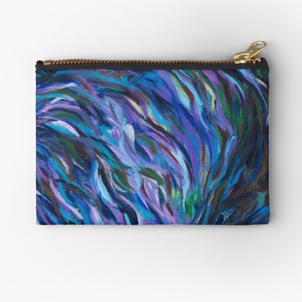 Cascade, Abstract Landscape Art by Courtney Hatcher Zipper Pouch