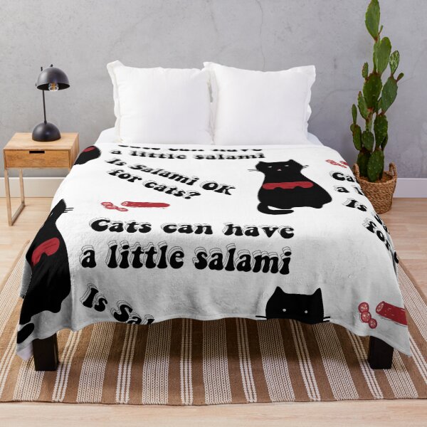 Item preview, Is Salami OK for Cats? Cats Can have a little Salami Meme designed and sold by The-Goods.
