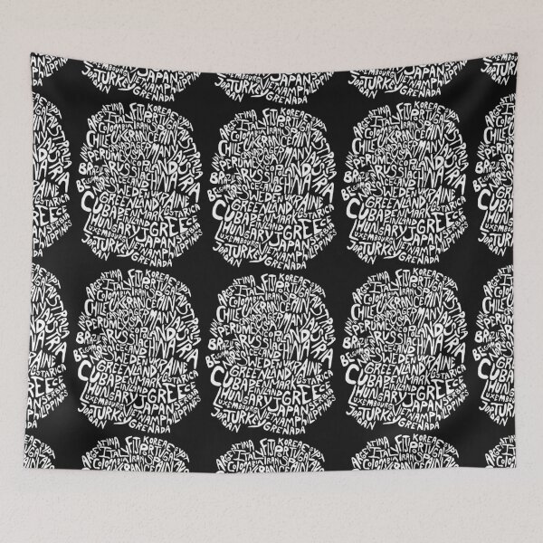 Item preview, World, Countries, Typography  designed and sold by Flower Magic .