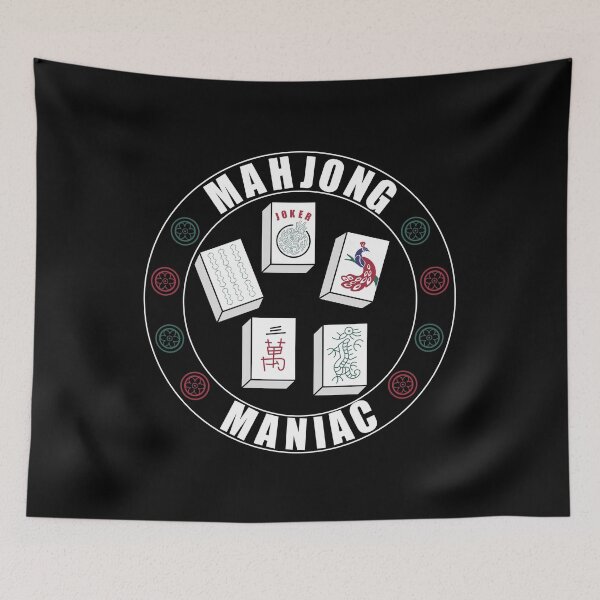 Item preview, Mahjong Maniac on Black Background designed and sold by Gsallicat.