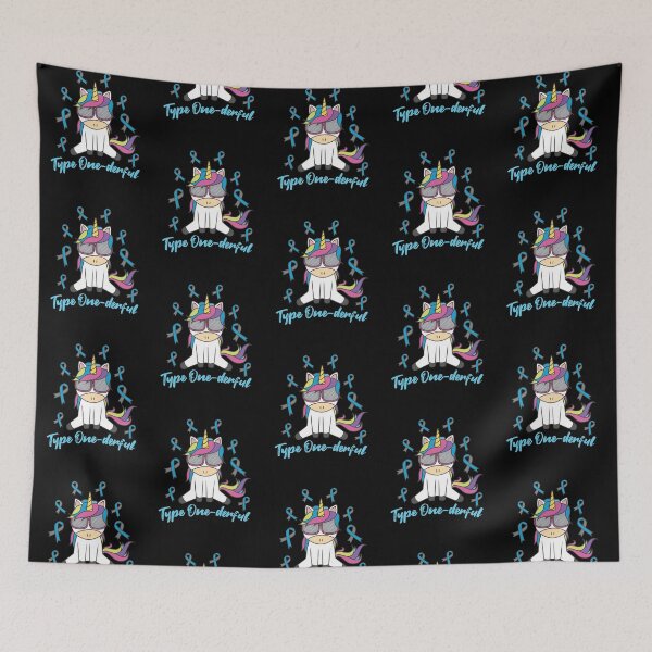 Item preview, Type 1 Diabetes T1D Type One-Derful Awareness Unicorn  designed and sold by JessieJune.