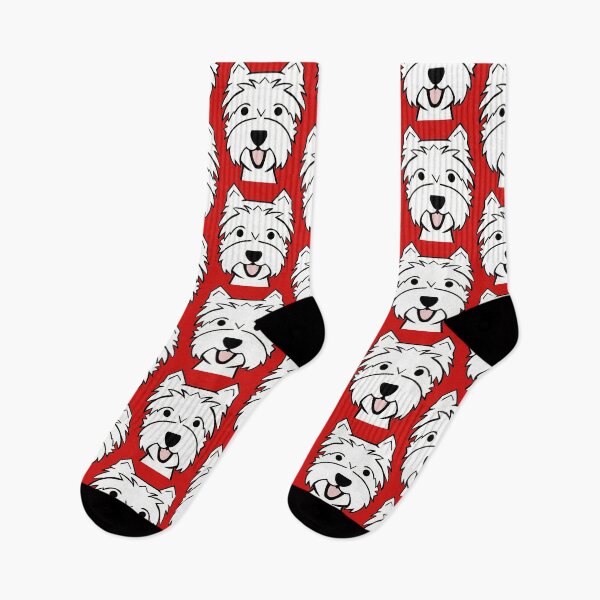 Item preview, West Highland Terrier - Westies - Westie dogs - red background Westie dog breed designed and sold by smooshfaceutd.