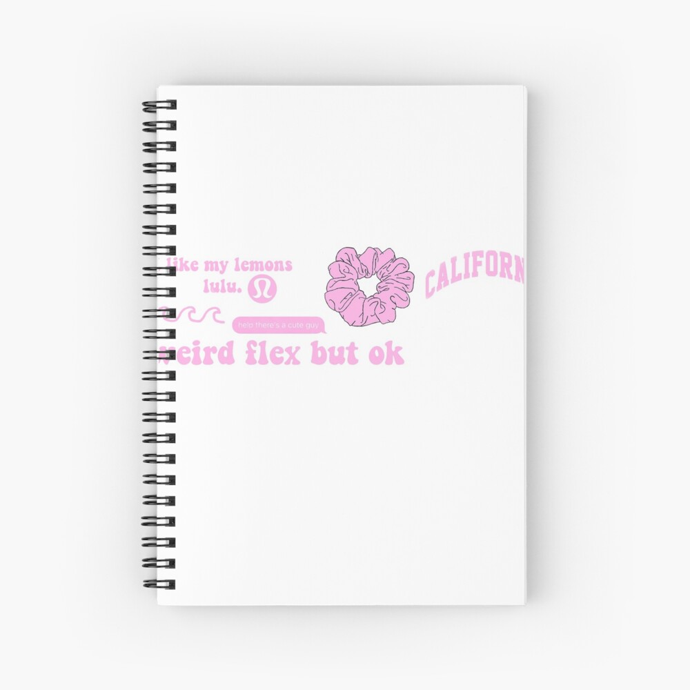 "Light Pink Vsco Aesthetic Sticker Pack" Spiral Notebook by laurencude