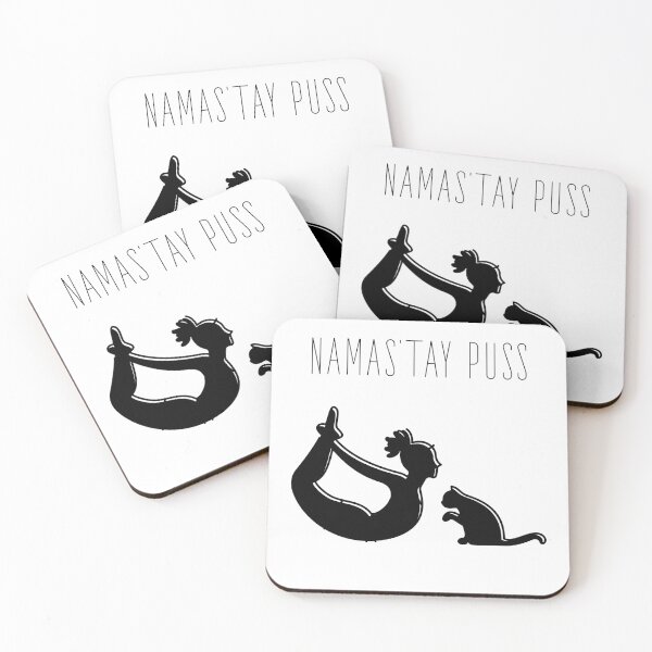 Item preview, Namas’tay puss typography text art quote by Word Fandom - wordfandom designed and sold by Kerry Pritchard.