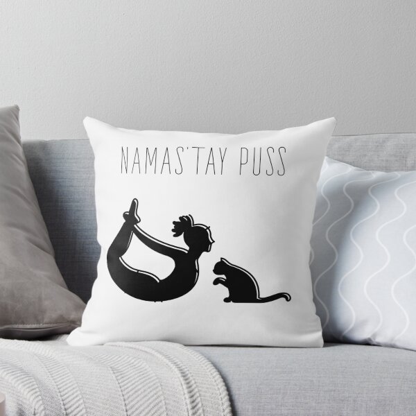 Item preview, Namas’tay puss typography text art quote by Word Fandom - wordfandom designed and sold by Kerry Pritchard.