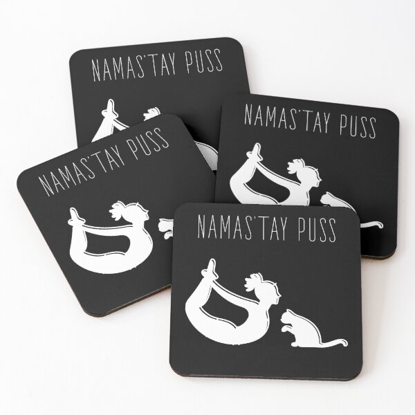 Item preview, Namas’tay puss typography text art quote by Word Fandom - wordfandom designed and sold by Kerry Pritchard.