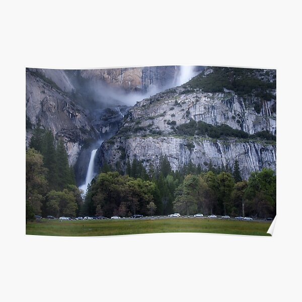 Cook's Meadow and Yosemite Falls, Twilight Poster