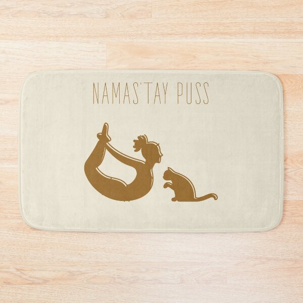 Item preview, Namas’tay puss typography text art quote by Word Fandom - wordfandom designed and sold by Kerry Pritchard.