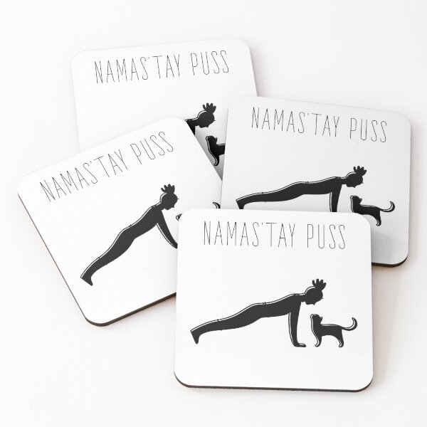 Item preview, Namas’tay puss typography text art quote by Word Fandom - wordfandom designed and sold by Kerry Pritchard.
