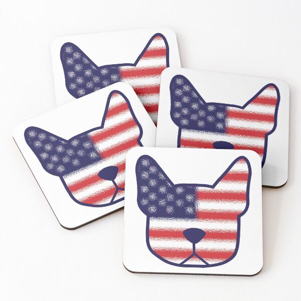 Item preview, American flag Boston Terrier - patriotic dog - USA Boston Terrier dog - Red, White, Blue Bostons, American Gentleman designed and sold by smooshfaceutd.