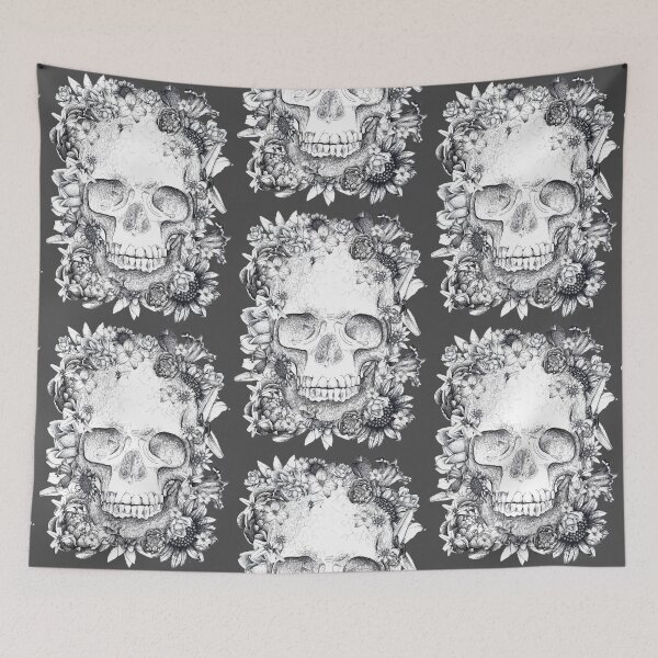 Item preview, Floral Skull designed and sold by Flower Magic .