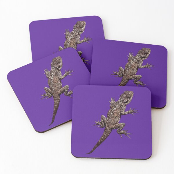 Item preview, Agama Lizard - Cyprus - Purple Background by Amanda M Lucas designed and sold by Amanda Lucas.