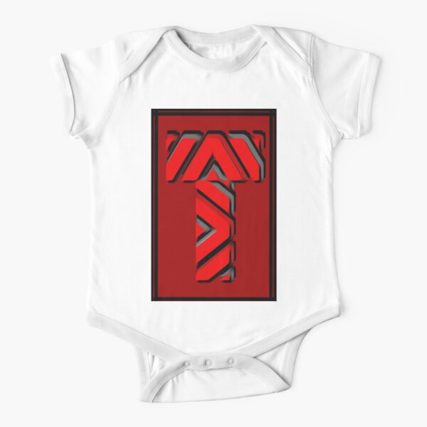 The Alphabet The letter T Short Sleeve Baby One-Piece