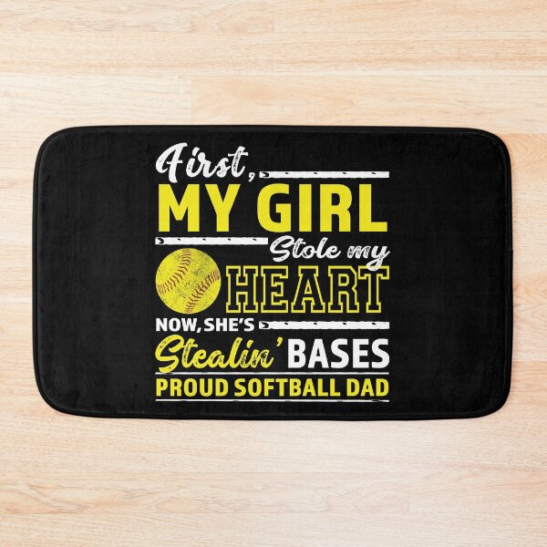 Item preview, Mens First My Girl Stole Heart Now Stealin' Bases Softball Dad graphic designed and sold by nikkidawn74.