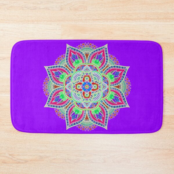 Item preview, Mandala 2 - Geometric Pattern with White Outline - on Purple by Amanda M Lucas designed and sold by Amanda Lucas.
