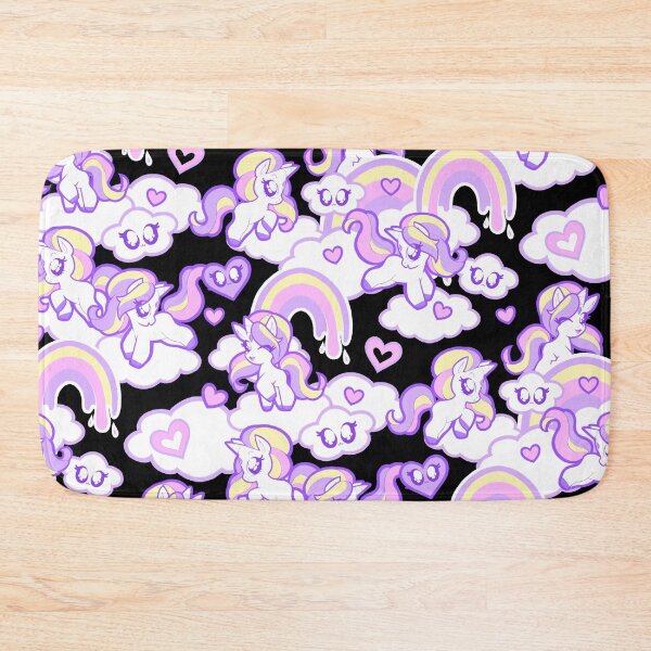 Item preview, Chibi Unicorn - Repeat Pattern - Black designed and sold by Penelope Barbalios.