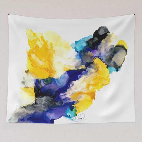 Item preview, Citrine abstract work in ink designed and sold by Maeveartiste.