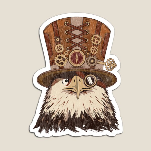 Steampunk Animal Eagle Vintage Art Gift Magnet