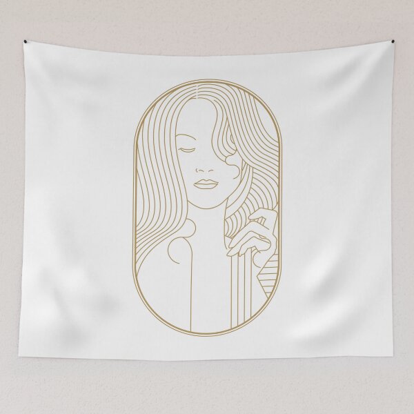 Item preview, A Sleeper`s Dream Beauty Retro Girl Vintage Art Deco Geometric designed and sold by 108dragons.