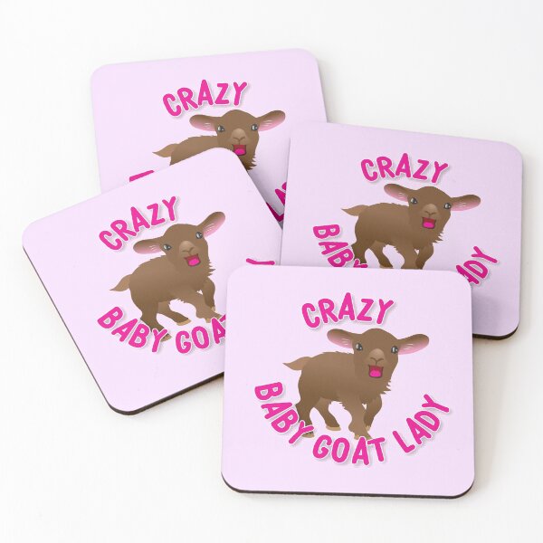 Item preview, Crazy Goat lady (cute brown baby goat) designed and sold by jazzydevil.